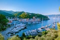 Portofino famous village bay, Italy colorful village Ligurian coast Royalty Free Stock Photo