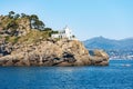 Portofino Headland with a White Lighthouse - Genoa Liguria Italy Royalty Free Stock Photo