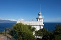 The white lighthouse of Portofino, Ligurian coast, Genoa province, Italy