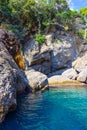 Portofino - small beach at rocks