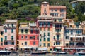 Portofino typical beautiful village with colorful houses in Italy