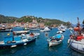 Portofino typical beautiful village with fishing boats