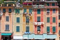 Portofino, typical Italian village with colorful facades