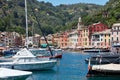 Portofino typical Italian village with small harbor, Liguria