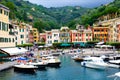 Portofino View From Water with Boats