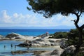 Portokali beach in Sithonia peninsula Greece near Sarti town Royalty Free Stock Photo