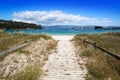 Portonovo Baltar beach in Pontevedra of Galicia