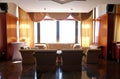 A luxury resort hotel lobby and sitting room lounge in Grand hotel Bernardin Portoroz, Slovenia Royalty Free Stock Photo