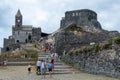 Italy, Portovenere, Saint Pierre Church located on a rock