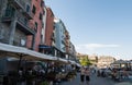 Portovenere, Liguria, Italy. June 2020. View of the promenade in front of the beautiful houses with colorful facades: people