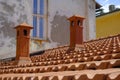 Portovenere roof tiles and chimneys Royalty Free Stock Photo