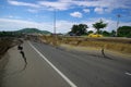 Portoviejo, Ecuador - April, 18, 2016: Asphalt cracked in road after devastating 7.8 earthquake. Royalty Free Stock Photo