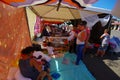 Portoviejo, Ecuador - April, 18, 2016: Tents for the refugees after 7.8 earthquake.