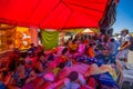 Portoviejo, Ecuador - April, 18, 2016: Tents for the refugees after 7.8 earthquake.