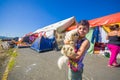 Portoviejo, Ecuador - April, 18, 2016: Tents for the refugees after 7.8 earthquake.