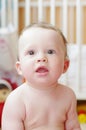 Portpait of baby age of 9 months Royalty Free Stock Photo