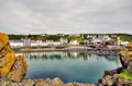 Portpatrick harbour framed by rocks Royalty Free Stock Photo