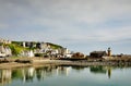 Portpatrick harbour lined with houses Royalty Free Stock Photo