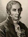 portrait of the physicist and chemist Alessandro Volta (1745-1827) Royalty Free Stock Photo