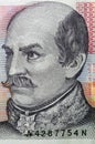 Portrait of 20 kuna croatian banknote