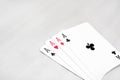 Portrait of aces poker playing card Royalty Free Stock Photo