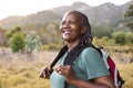 Portrait Of Active Senior Woman With Backpack Going For Hike In Countryside Royalty Free Stock Photo