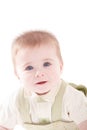 Portrait of adorable blue-eyes baby lying down Royalty Free Stock Photo