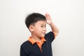 Portrait of adorable boy doing a military Royalty Free Stock Photo