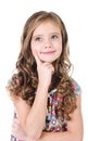 Portrait of adorable dreaming little girl Royalty Free Stock Photo