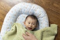 Portrait of adorable Japanese baby boy