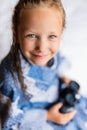 Little girl wearing yukata