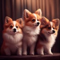 Portrait of adorable puppies