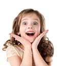 Portrait of adorable surprised little girl Royalty Free Stock Photo