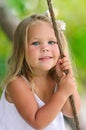 Portrait of adorable toddler girl outdoor Royalty Free Stock Photo