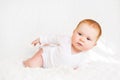 Portrait of adorableness. Little baby girl Royalty Free Stock Photo