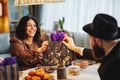 Jewish Couple Sharing Gifts