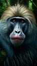 Portrait of an adult male mandrill Royalty Free Stock Photo