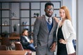 Portrait of african and american business colleagues Royalty Free Stock Photo