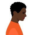 portrait african american flat design, isolated