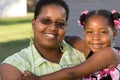 Portrait of an African American Mother and Daughter.