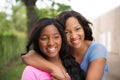 Portrait of an African American mother and her daugher. Royalty Free Stock Photo