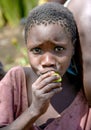 Portrait african girl of the Hadzabe tribe