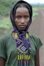 Portrait of the African girl.