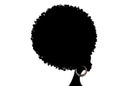 Portrait African Women , dark skin female face with hair afro and ethnic traditional curly, isolated , hair style concept