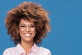 Portrait of afro girl in eyeglasses. Royalty Free Stock Photo