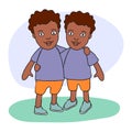 Afro twin brothers