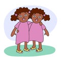 Afro twin sisters