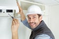 portrait air conditioning technician Royalty Free Stock Photo