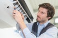 portrait air conditioning technician Royalty Free Stock Photo