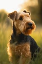 Airedale Terrier dog.